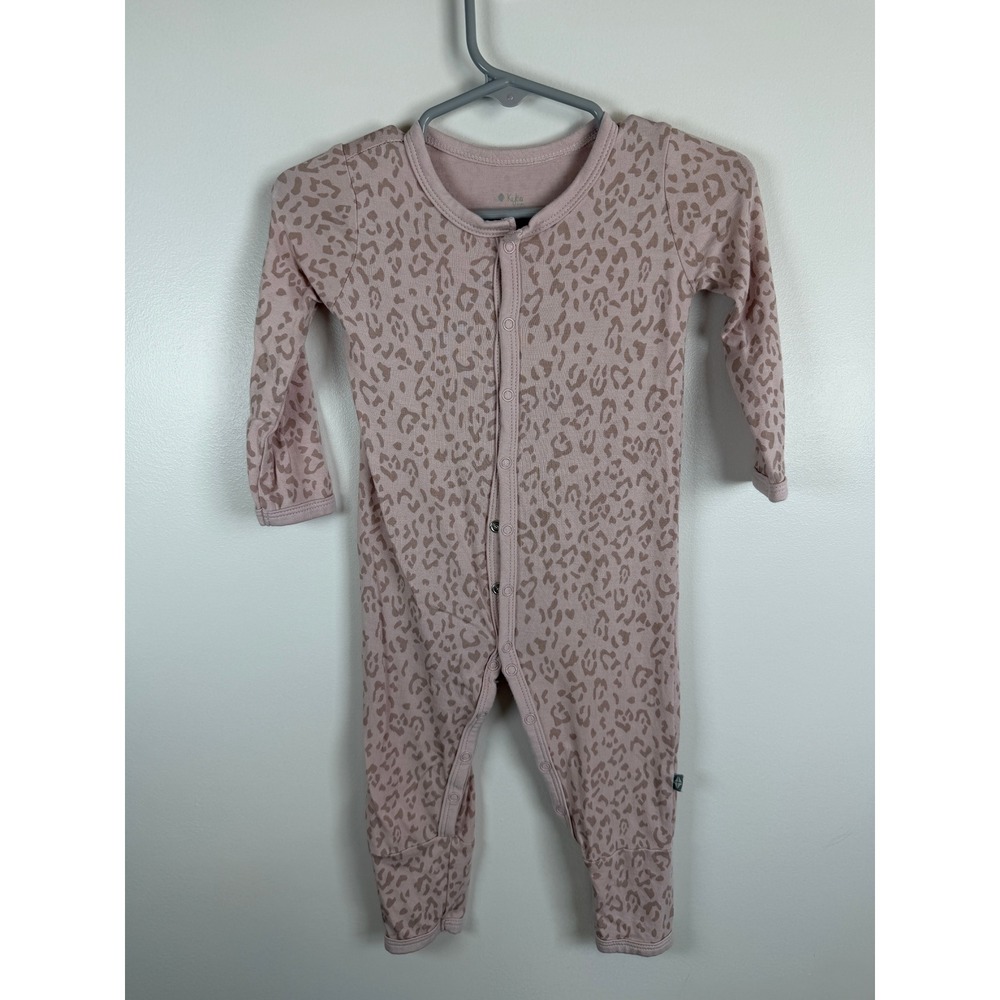 Kyte Baby Mauve Pink Leopard Bamboo Snap Up Romper 6-12M